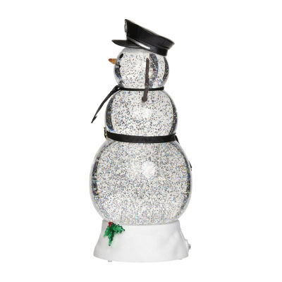 Roman 11"H Lighted Swirl Snowman Police Christmas Tabletop Decor