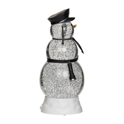 Roman 11"H Lighted Swirl Snowman Police Christmas Tabletop Decor