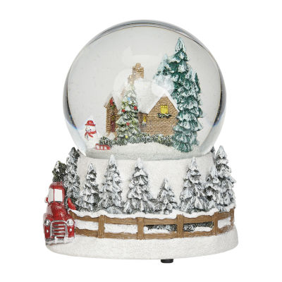 Roman 7h Lighted Swirl Penguins On Cube Christmas Tabletop Decor