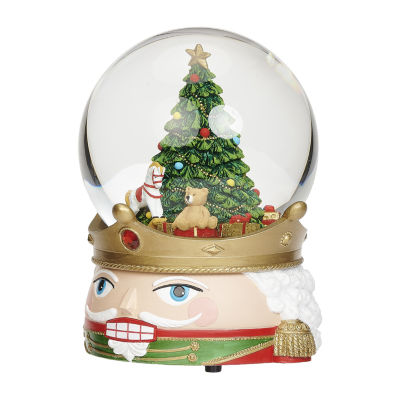 Roman 7"H Musical Nutcracker Head Dome Christmas Tabletop Decor