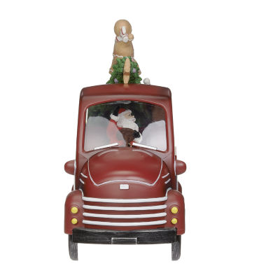 Roman 8"H Lighted Swirl Gingerbread Truck Christmas Tabletop Decor