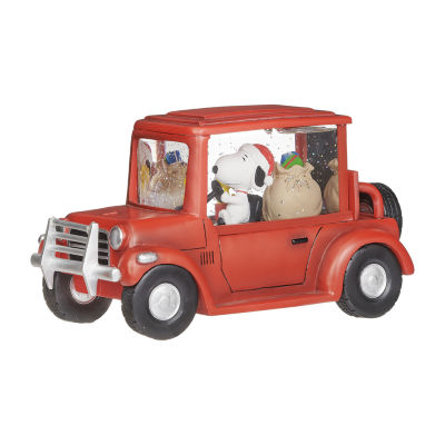 Roman 10"W Lighted Swirl Snoopy Atv Snoopy Christmas Tabletop Decor
