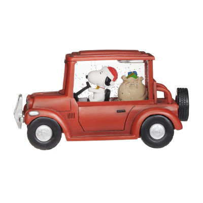 Roman 10"W Lighted Swirl Snoopy Atv Snoopy Christmas Tabletop Decor