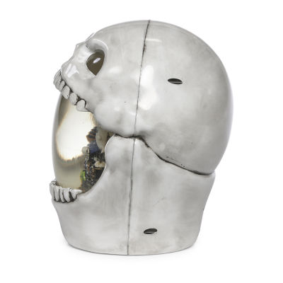 Roman 7" Lighted Skull Swirl Halloween Tabletop Decor