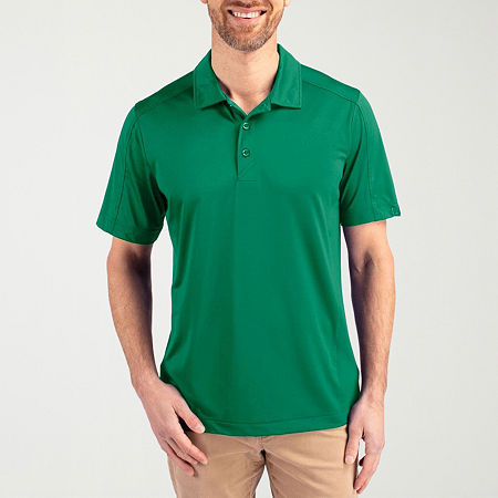 CUTTER & BUCK Mens Regular Fit Short Sleeve Polo Shirt, Large, Green