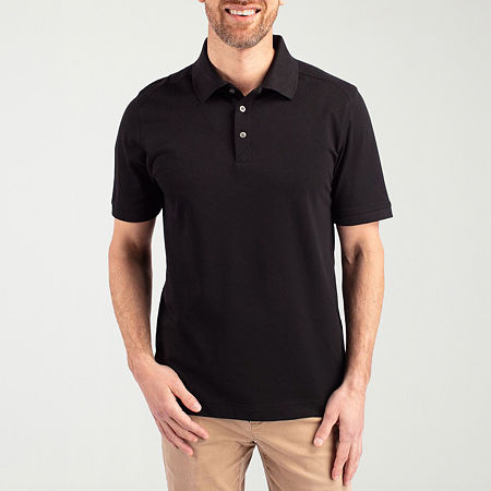 CUTTER & BUCK Mens Regular Fit Short Sleeve Polo Shirt, Xx-large, Black