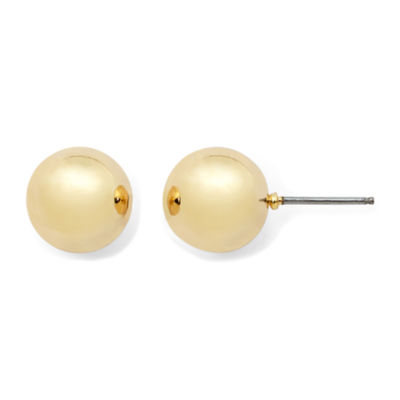 GoldTone Ball Stud Earrings, Color Gold Tone JCPenney