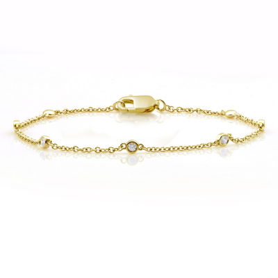 10K Gold 7.5 Inch Solid Link Bracelet JCPenney