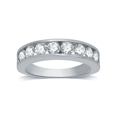 Deluxe Collection Womens 3MM 1 1/2 CT. T.W. Natural White Diamond 14K Gold Wedding Band