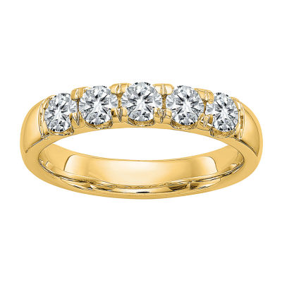 True Light 3.5MM 1 1/4 CT. T.W. Lab Created White Moissanite 14K Gold Band