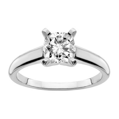 True Light Womens / CT. T.W. Lab Created White Moissanite 14K Gold Solitaire Engagement Ring