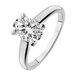True Light Womens 3/8 CT. T.W. Lab Created White Moissanite 14K White Gold Solitaire Engagement Ring