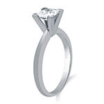 Premiere Collection Womens 1 CT. T.W. Genuine White Diamond 14K Gold Solitaire Engagement Ring