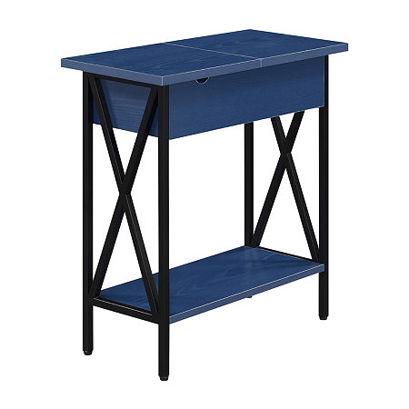 Tucson Flip Top End Table, One Size, Blue