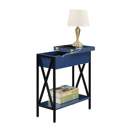 Tucson Flip Top End Table, One Size, Blue