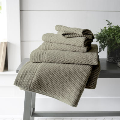 Linden Street Organic Cotton Sculpted Bath Towel - JCPenney