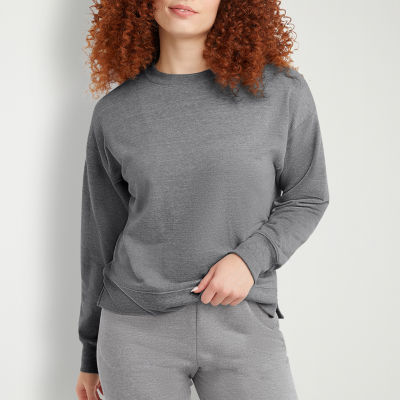 Hanes Womens Crew Neck Long Sleeve Sweatshirt