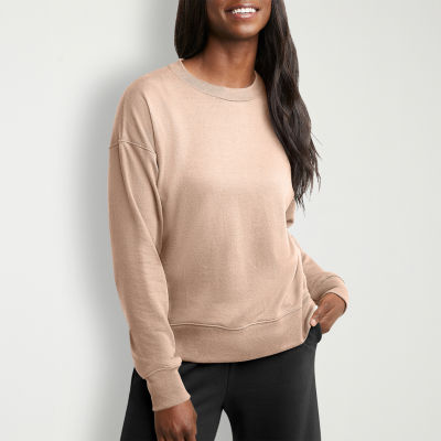 Hanes Damen EcoSmart Crewneck Sweatshirt – Aus Baumwolle, Mittelschwer, Etikettfrei, Ganzjährig Tragbar