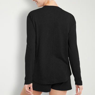 Hanes Womens Crew Neck Long Sleeve Active T-Shirt