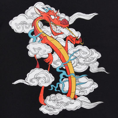 Juniors Mushu Year Of The Dragon Tee Womens Crew Neck Short Sleeve Mulan Graphic T-Shirt