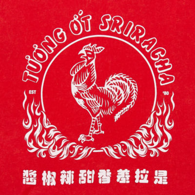 Juniors Sriracha Boyfriend Womens Crew Neck Short Sleeve Graphic T-Shirt