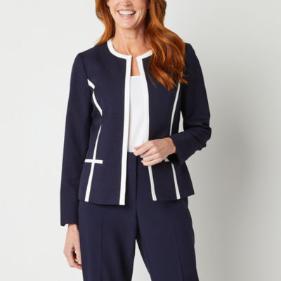 Evan Picone Pant Suit Womens Size 8 Lined Button Jacket Unlined