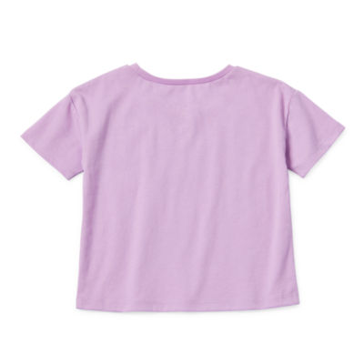 Okie Dokie Active Toddler & Little Girls Round Neck Short Sleeve Regular Fit Graphic T-Shirt