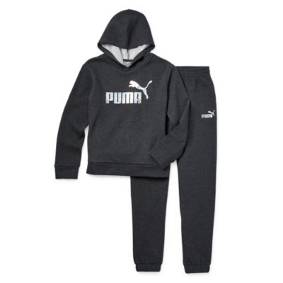 PUMA Big Girls Jogger Cuffed Fleece Sweatpant - JCPenney