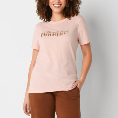 Hope & Wonder Black History Month Womens Short Sleeve 'Brown and Bougie' Graphic T-Shirt