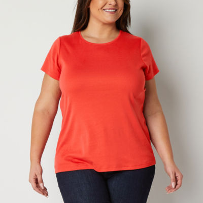 Short Length Sleeve Women's Tops, St Johns Bay Tops Plus Size