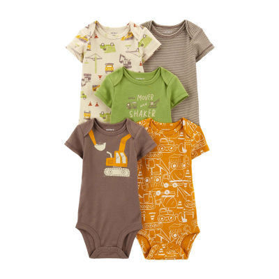 Baby Boy Cotton Bodysuits 5pk