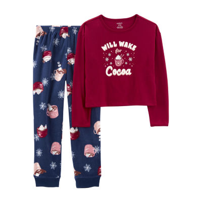 Carter's Fleece Little & Big Girls 2-pc. Pant Pajama Set
