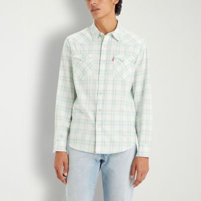 Levi's Mens Long Sleeve Plaid Western Shirt