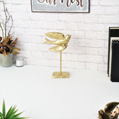 Cheungs Lirondelle Golden Cast Iron Swallow Figurine