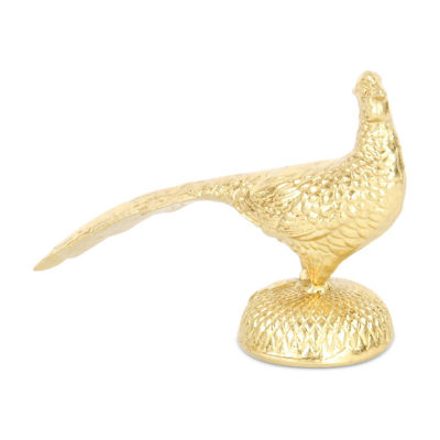 Cheungs Lirondelle Golden Cast Iron Peacock Figurine