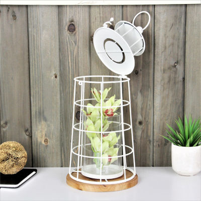 Cheungs Caler White Lighthouse Metal Decorative Lantern