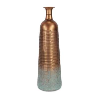 Cheungs Kyani Copper And Teal Vase