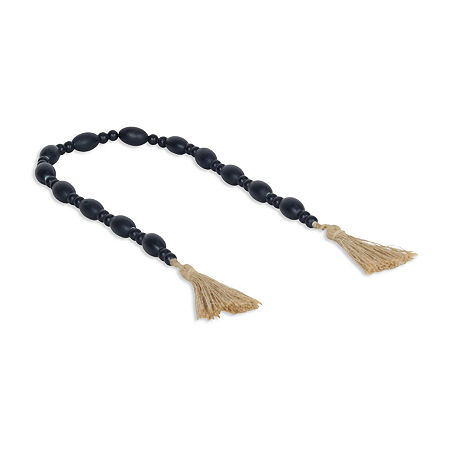 Cheungs Akaida Dark Blue Mixed Wooden Bead Tassel Handmade Tabletop Decor, One Size, Blue