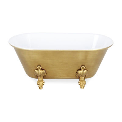 Cheungs Lavande Golden Metal Tub Handmade Tabletop Decor