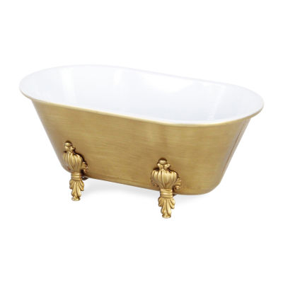 Cheungs Lavande Golden Metal Tub Handmade Tabletop Decor