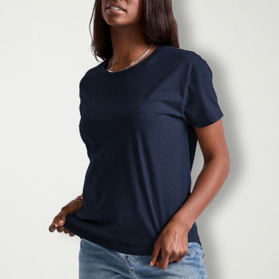 Hanes Womens Crew Neck Short Sleeve T-Shirt