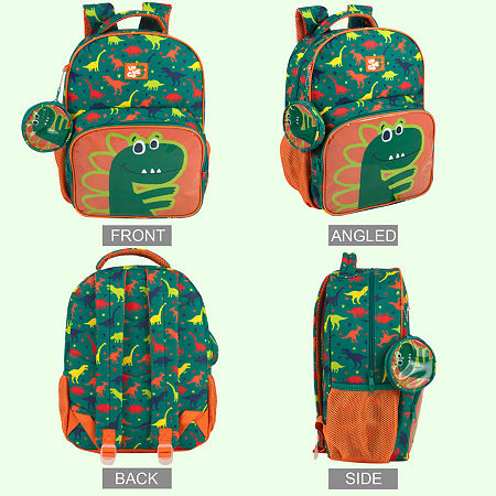 AD Sutton Up We Go Dino 2 Piece Backpack Set, One Size, Green