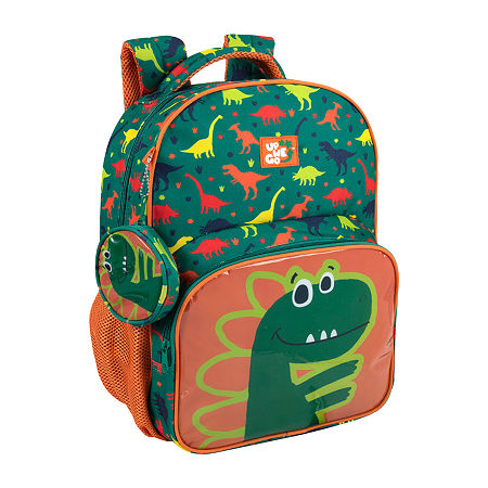 AD Sutton Up We Go Dino 2 Piece Backpack Set, One Size, Green