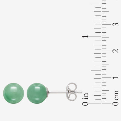 Genuine Pink Quartz, Green Jade & Black Onyx  Sterling Silver Earring Set