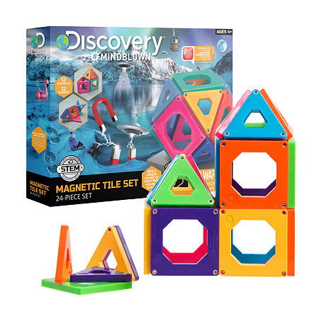 Discovery Mindblown Toy Magnetic Tiles Set, One Size, Yellow