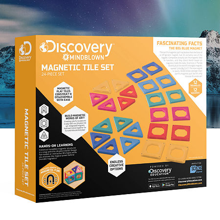 Discovery Mindblown Toy Magnetic Tiles Set, One Size, Yellow