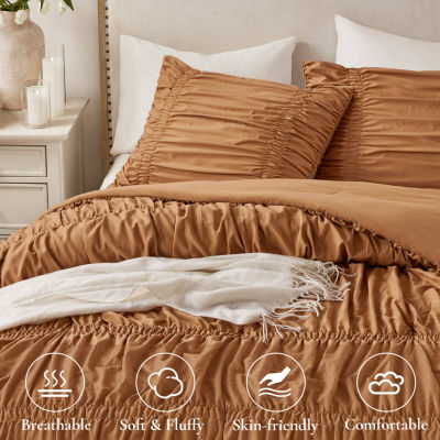 510 Design Evelina Ruched Soft Comforter Set
