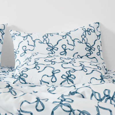 Truly Soft Printed Bow Comforter Set