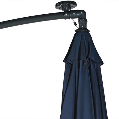 Sunnydaze® 10-Foot Steel Offset Solar Patio Umbrella