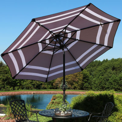 Sunnydaze® 9-Foot Solar Patio Umbrella with Tilt Crank
